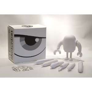  Sketchbot DIY   Blank White Vinyl Figure Toys & Games