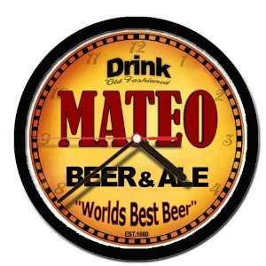  MATEO beer and ale cerveza wall clock 