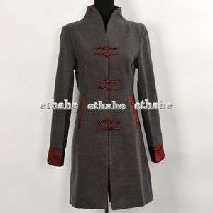 Womens Heavyweight Woollen Overcoat Topcoat Cozy Coat Jacket Blazer 
