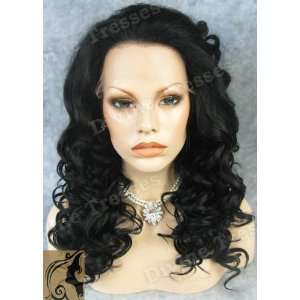  Lace Front Wig Synthetic Curly Style Color #1 (Black 