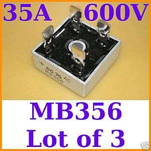 3x New MB356 (KBPC3506) 35A Amp 600V Bridge Rectifier  