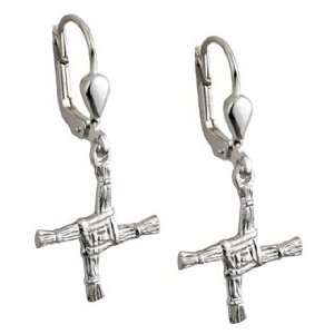   Small St. Brigids Cross Drop Earrings   Made in Ireland Jewelry