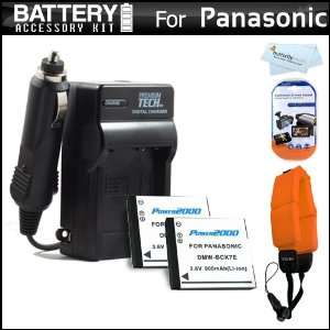 2 Pack Battery And Charger Kit For Panasonic DMC TS20 