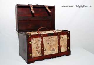 in 1 Set Wooden Treasure Chest Storage Box / Trunk  