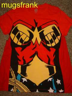 Wonder Woman Dc Comics Costume With Cape Womens T Shirt  