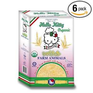 Hello Kitty Food Organic Farm Animals Shaped Pasta, 16 Ounce Boxes 