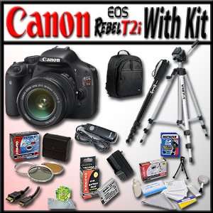  Canon EOS Rebel T2i 18.0MP Digital SLR Full HD Camera with 