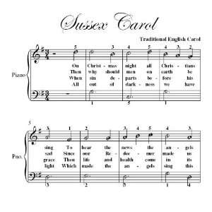    Sussex Carol Easiest Piano Sheet Music Christmas Carol Books