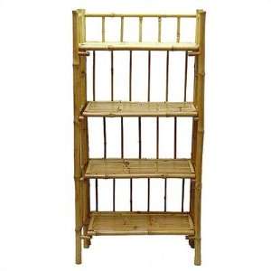  Folding Book Case   Bamboo (Bamboo) (53H x 26W x 12D 