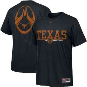 Nike Texas Longhorns Black Team Issue T shirt  Sports 