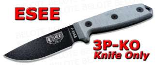 ESEE Model 3 KNIFE ONLY Linen Micarta Black Blade 3P KO  