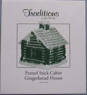 Byers Choice Pretzel Stick Cabin Gingerbread House NIB  