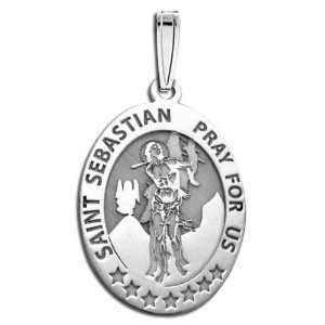 Saint Sebastian   Oval Medal