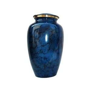    Urnsdirect2u Mystic Blue Brass Urn, Adult Size 