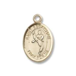St. Sebastian Martial Arts Small 14kt Gold Medal