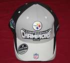 adults 2008 pittsburgh steelers conference champions nfl football caps 