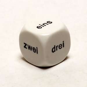 German Words 1 6 Dice, 20mm d6