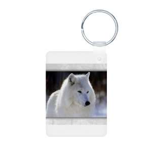  Aluminum Photo Keychain Arctic White Wolf 