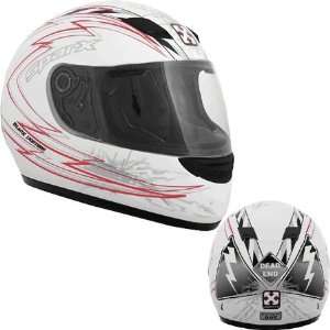  Sparx S 07 Lightning Full Face Helmet Medium  White Automotive