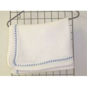  Bk673, Knitted on Hand Knitting Machine Bleached White 