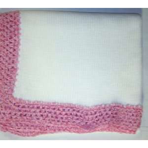  Bk673, Knitted on Hand Knitting Machine Bleached White 