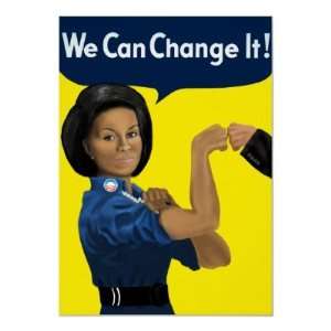  Michelle Obama Fist Bump Poster