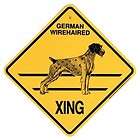 German Wirehaired Pointer Christmas yard sign metal  