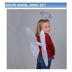  White Angel Wing Set Childrens Dress up Accesory Toys 