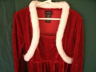   DRESS, SIZE 7/8, RED VELOUR, CHRISTMAS/WINTER/HOLIDAY/PORTRAIT  