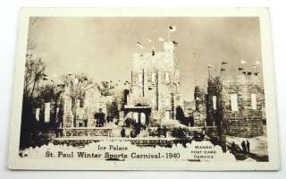 Postcard 1940 Winter Sports Carnival, St. Paul, MN  