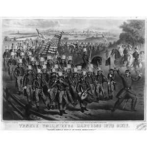  Yankee volunteer,marching,sheet music cover,Dixie,c1862 