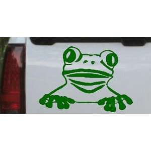  8.2in X 6in Dark Green    Tree Frog Animals Car Window 