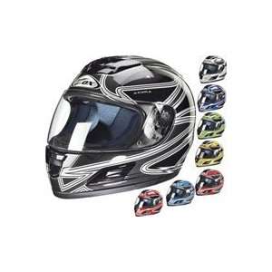   Buy   Zox Azuma Graphic Helmets 2X Large Gloss Blue Strobe Automotive