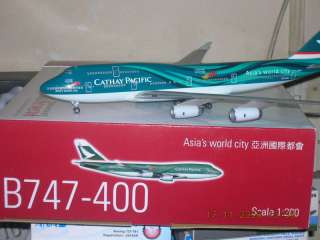 Herpa Wings 1200 Cathay Pacific B747 400 Asia World Ci  