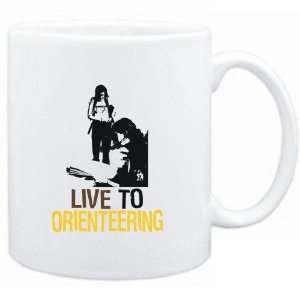    Mug White  LIVE TO Orienteering  Sports