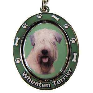 Wheaten Terrier Spinning Dog Keychain By E & S Pets
