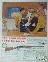Daisy Vintage Boys Toy Gun Indoor Rifle Range (1962) Dad & Boy Print 