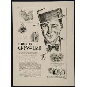  1933 Maurice Chevalier Claudette Colbert Actor Star 