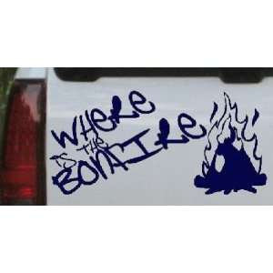Navy 22in X 45.1in    Where Is The Bonfire Country Car Window Wall 