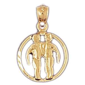  CleverEves 14K Gold Zodiac Pendant 1.4   Gram(s 