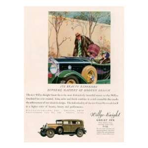  Willys Knight, Magazine Advertisement, USA, 1920 Giclee 