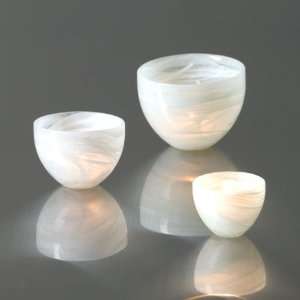  Alabaster recycled glass votive/dish   Large   Set of 4 