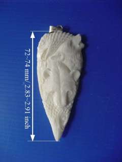 Wild Animal Pendant  Hand Carved, Bovine Bone Carving  
