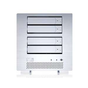   NAS + iSCSI 4 Bay Network Storage Server NAS Tower (Silver)   Retail