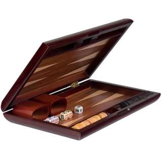 Backgammon Board Game Case Inlaid Wood Set 11  