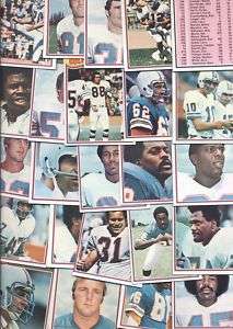 1977 TOPPS DOLPHINS TEAM SET OF 24 CARDS NM/MT 6248  