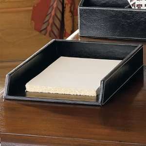  Top grain Leather Letter Tray   Frontgate