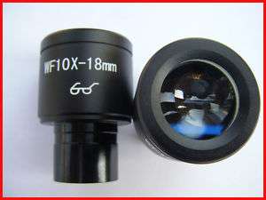 PAIR OF WIDEFIELD WF10X EYEPIECES FOR MICROSCOPE 23.2mm  