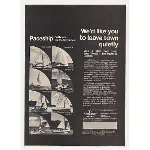   Paceship Yachts Sailboats Northwind Westwind Print Ad