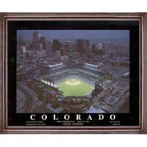 Colorado Rockies   Coors Field   Framed 26x32 Aerial Photograph 